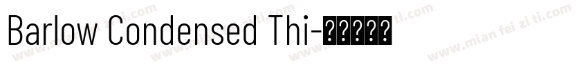 Barlow Condensed Thi字体转换